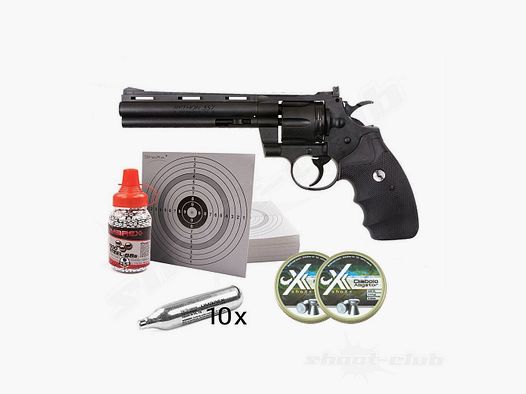 UMAREX	 Colt Python 6'' CO2 Revolver für 4,5mm BB & Diabolos im Set