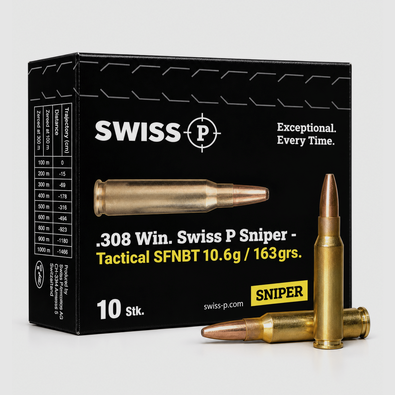 .308 Win. Swiss P Sniper – Tactical SFNBT 10.6g / 163grs. – 10 pcs.
