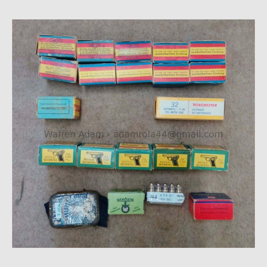 DWM FN Winchester etc. Ammunition collection various manufacturers