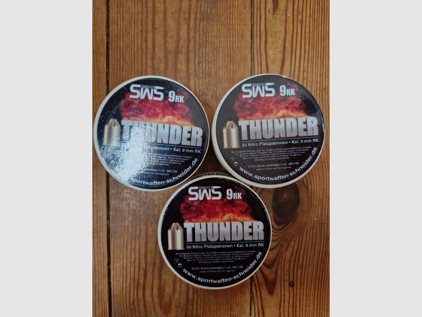 Platzpatronen SWS Thunder Nitro Kaliber 9 mm R.K.  131 Stück