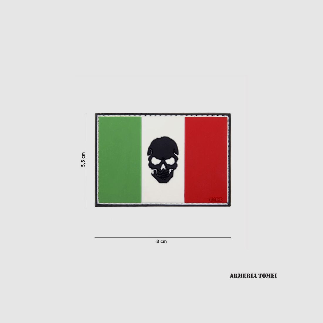 PATCH – 3D PVC ITALY FLAG + SKULL #17011