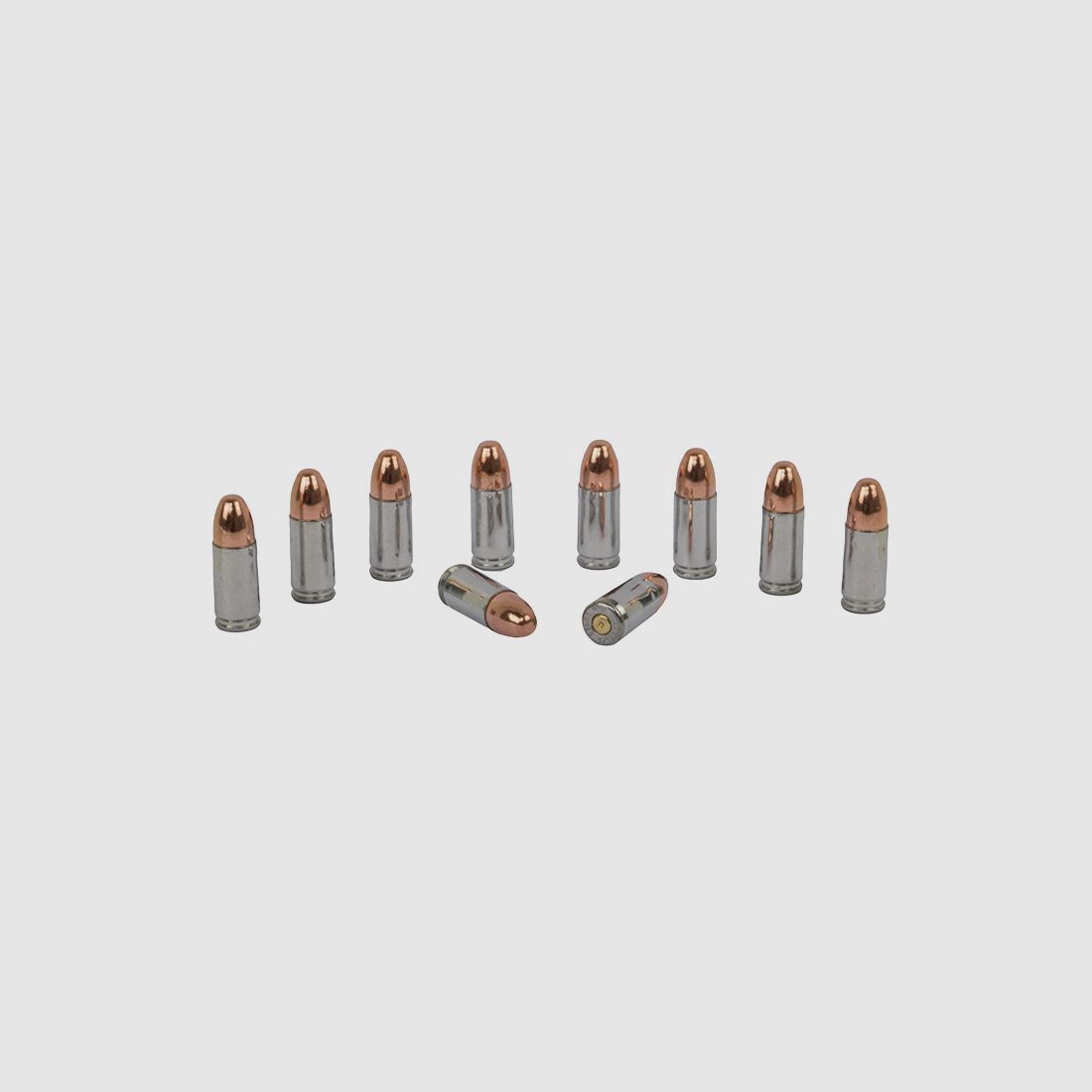 Dekopatrone Kaliber 9 x 19 mm 9 mm Luger Patrone mit StahlhĂĽlse blinde Originalpatronen 10 StĂĽck (P18)