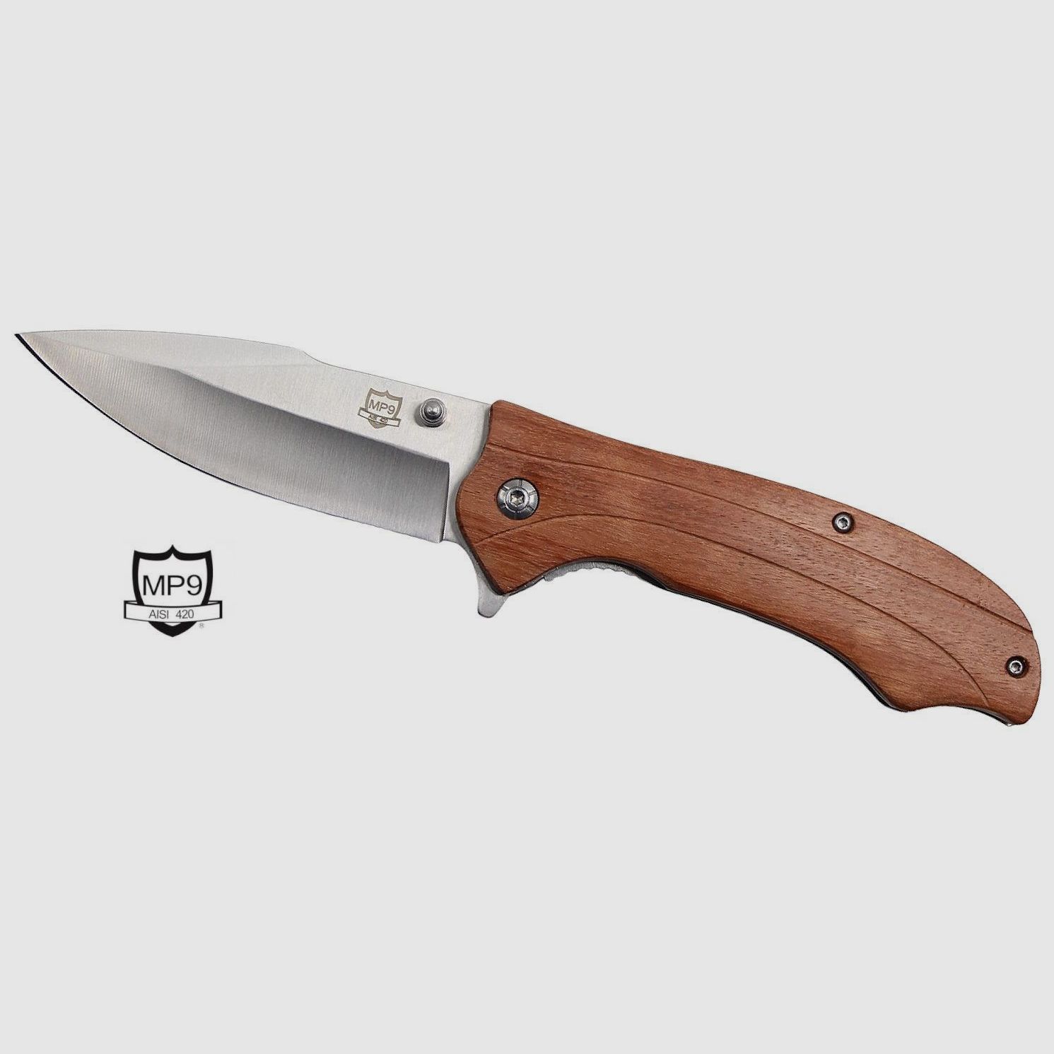 Padauk Einhand Taschenmesser Silber