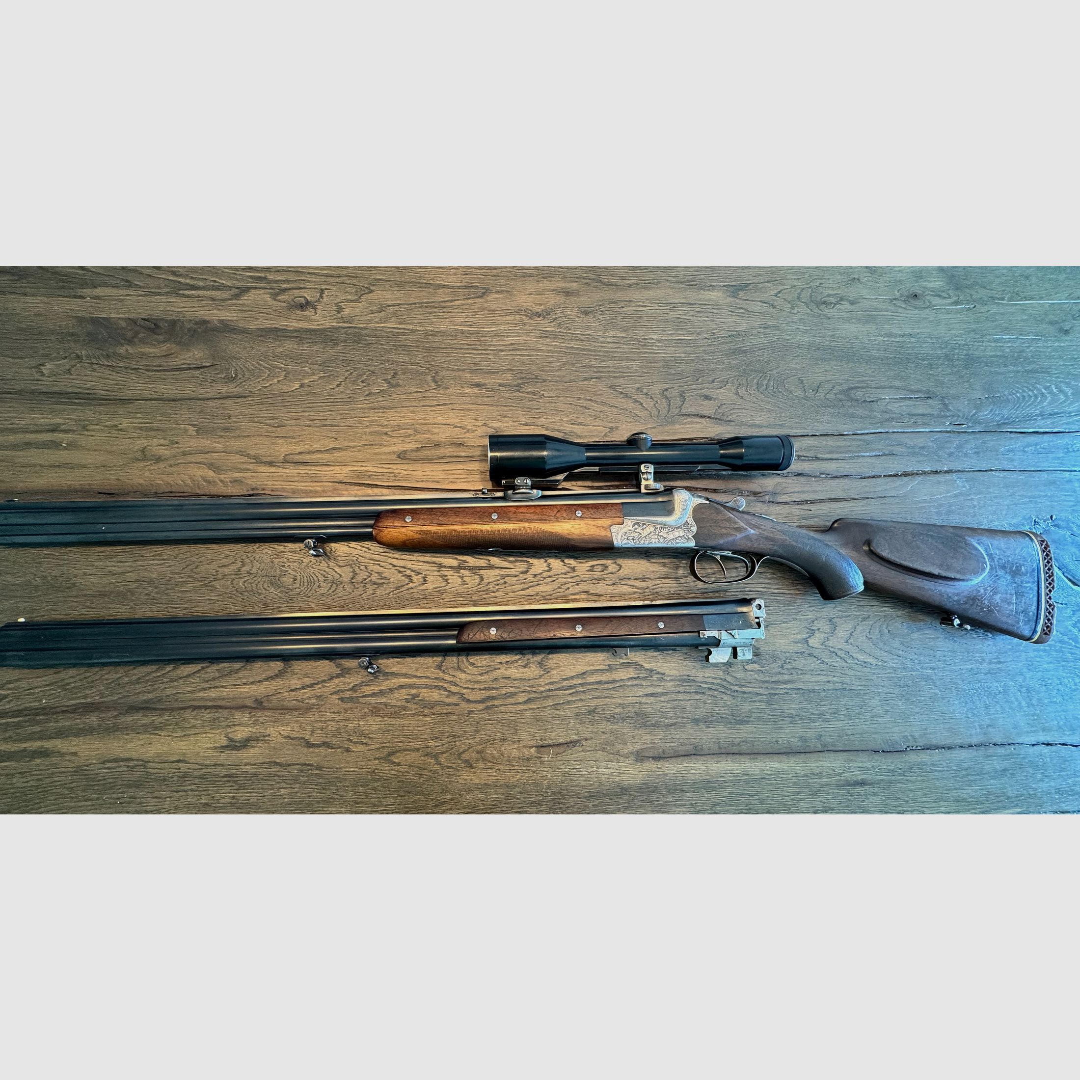 Merkel Bockbüchs-Kombination 211E 7x57R /16/70 mit Wechsellauf 16/70 16/70 Ejektor