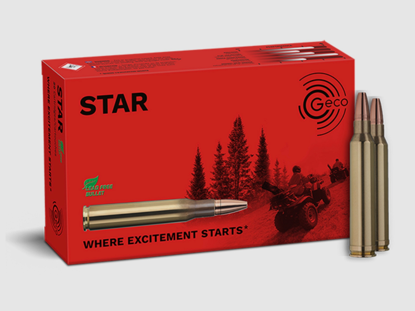 Geco Star 2413836 .300 Win. Mag. 10,7g 165grs. Loodvrij deformationsprojectiel