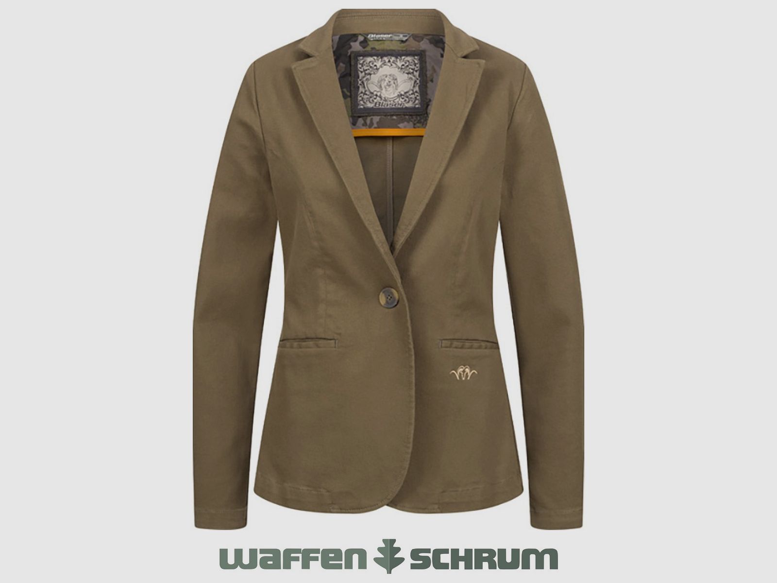 Blaser Jacke Marie Denim Stretch Dunkel Oliv