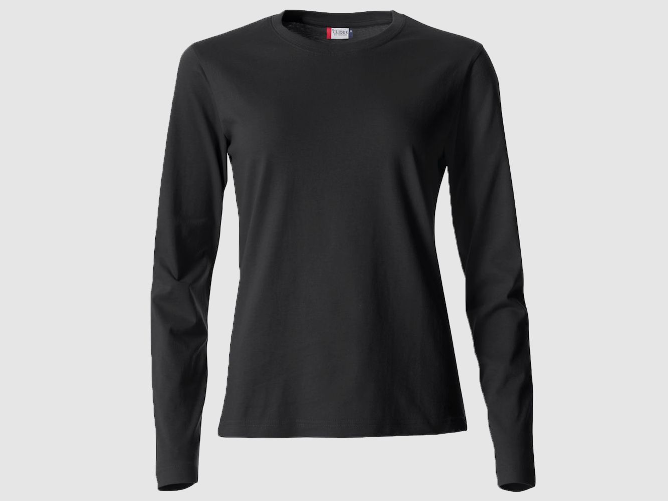 Clique Basic Langarmshirt Damen Schwarz - XL