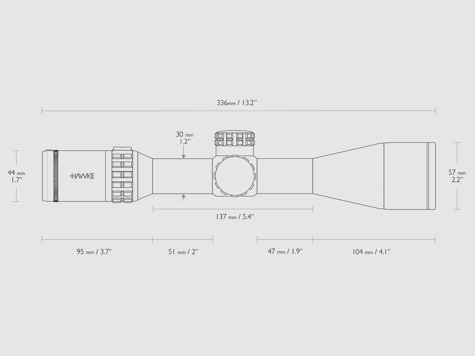 HAWKE 18520 Zielfernrohr Frontier FFP 3-15x50 Mil Pro