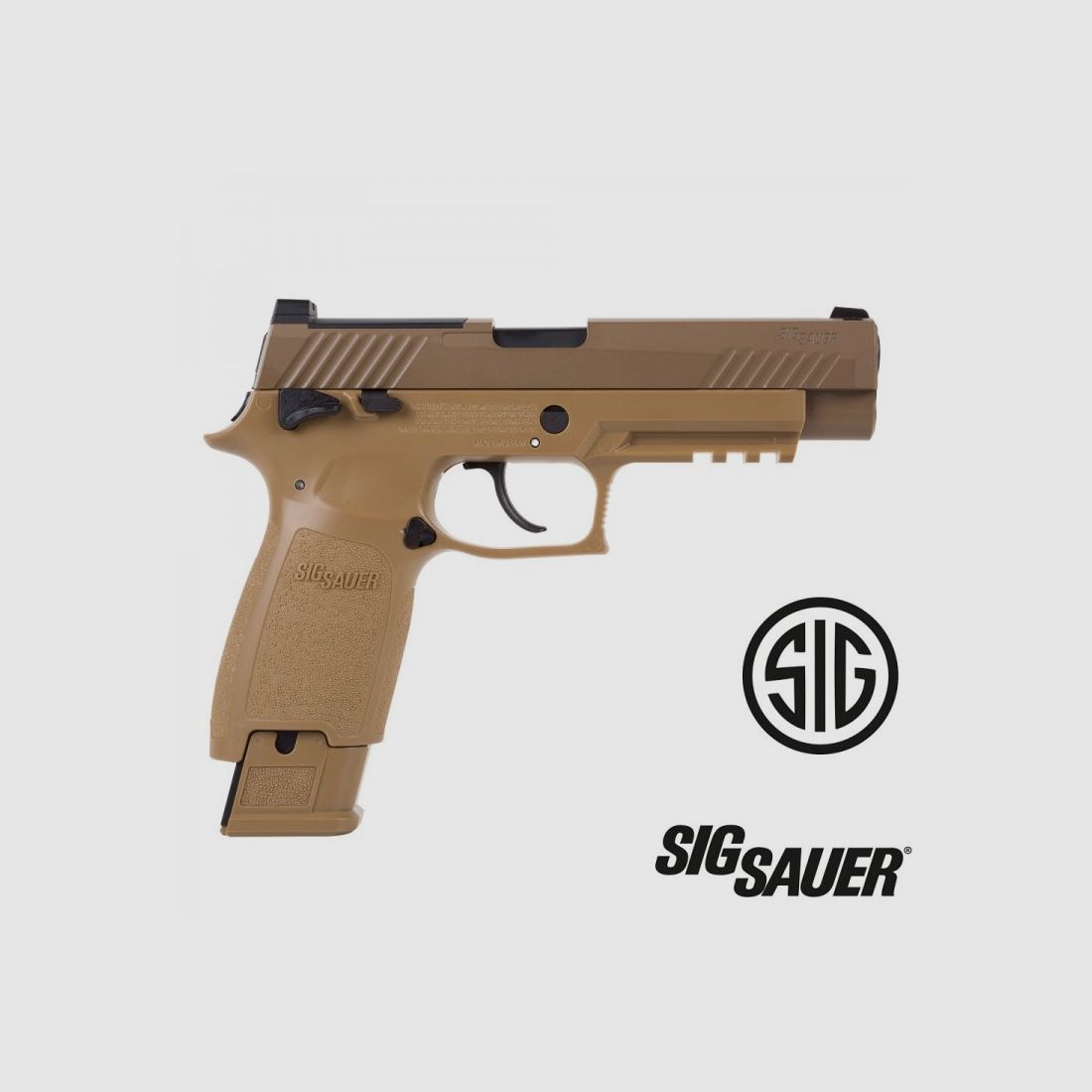 Pistole Sig Sauer M17 ASP Coyote CO2 - 4,5 mm Diabolos / Stahl-BBs - Blowback, Bild 2 von 5