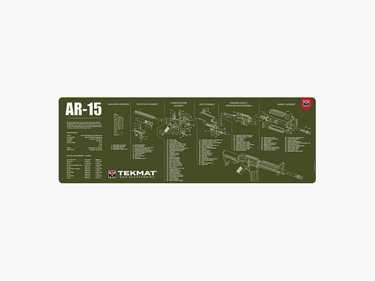 TAPPETINO – TEKMAT – BENCH MAT AR-15 OLIVE DRAB 90x30cm