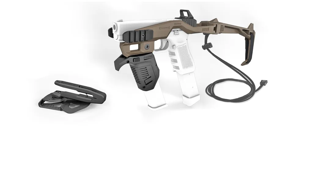 Châssis RECOVER pour toutes les pistolets Glock avec chargeur double en Tan, image 1 sur 3
