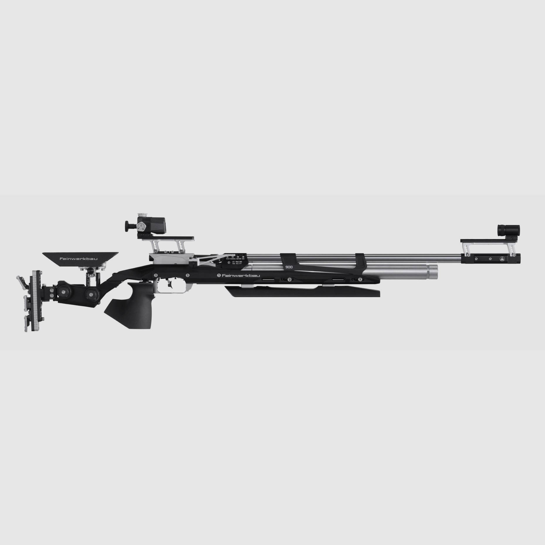 Feinwerkbau 900 Alu Support with Grip Bar Silver Right Grip Size M Air Rifle Match