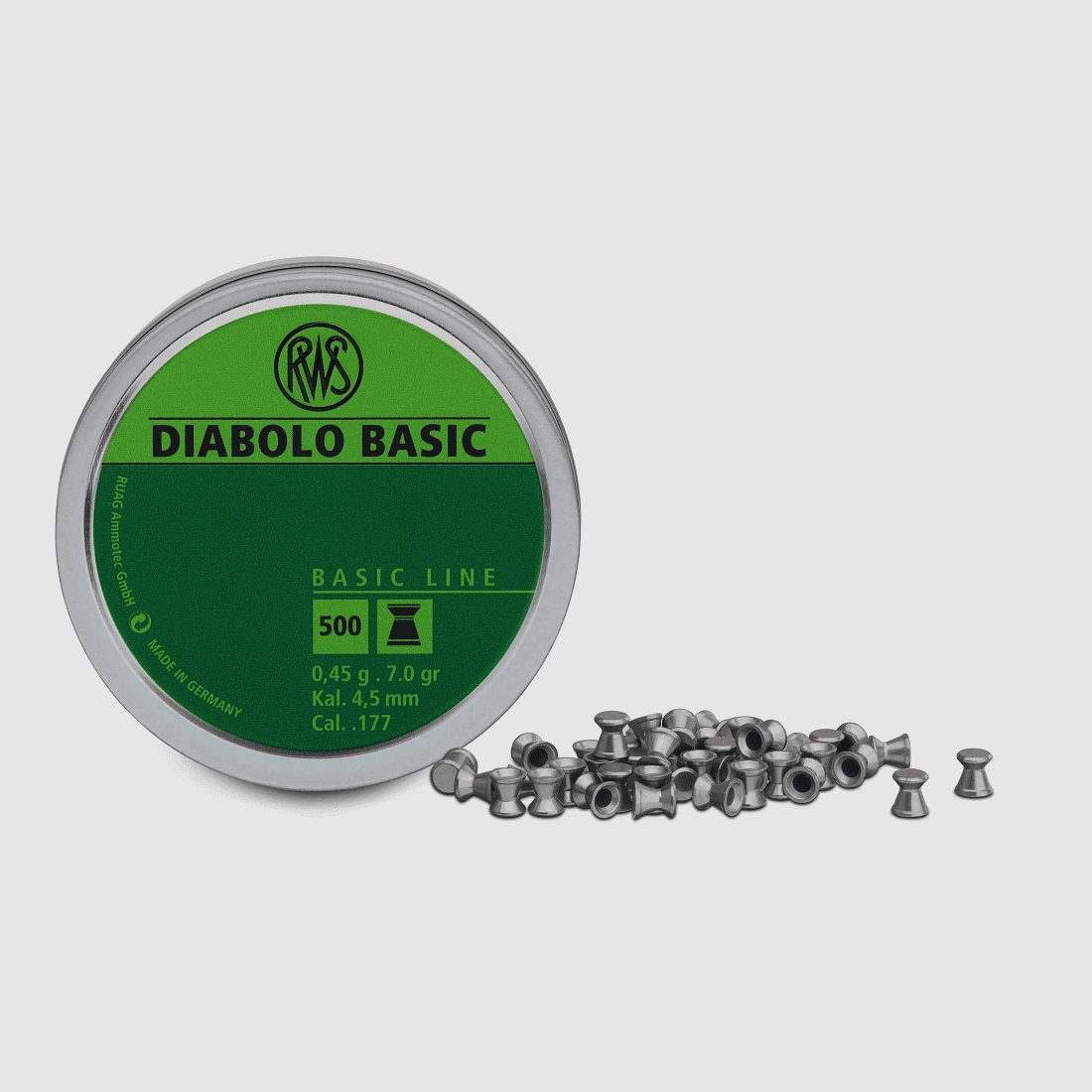 RWS BASIC Line Diabolo 4,5 mm 0,45G 500er