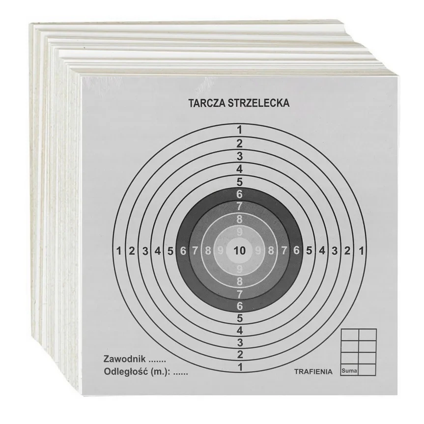 Thick air rifle targets 14x14 cm, 100 pcs