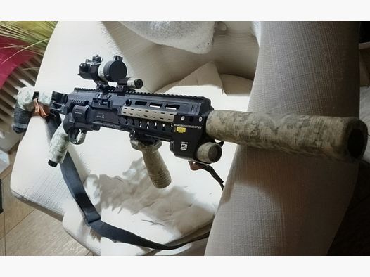 T4e HDR50 Tactical Sniper kit  Rot Grün Punkt Pfeffer Gummi geschosse RAM Paintball Markierer Cal .50 Set Lampe CO2 Kapseln Anschlagschaft carbine