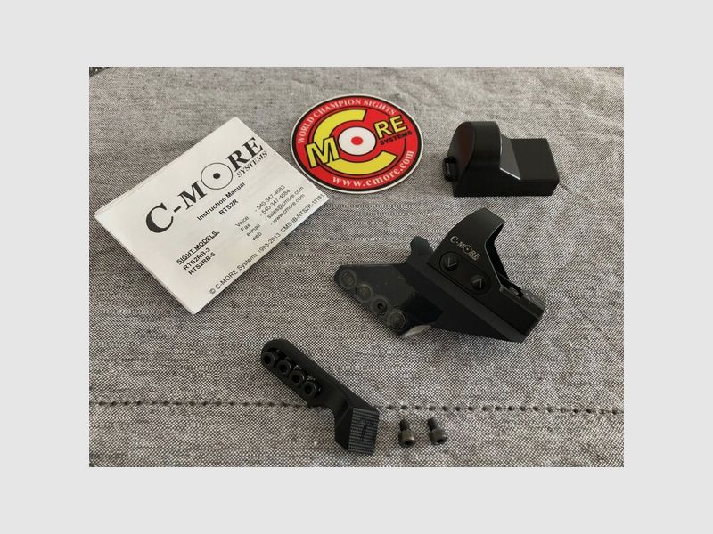 C-MORE RTS 2 Red Dot + Original TANFOGLIO Microdot Montage und Daumenauflage TOP-Zustand