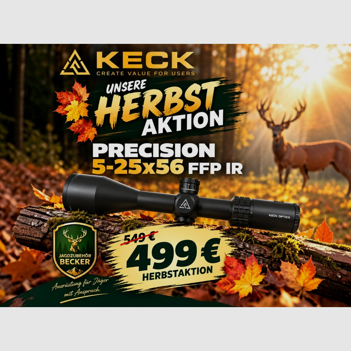 KECK Optics RS Precision 5–25×56 FFP IR-G2A – promocja jesienna, zdjęcie 1 z 4
