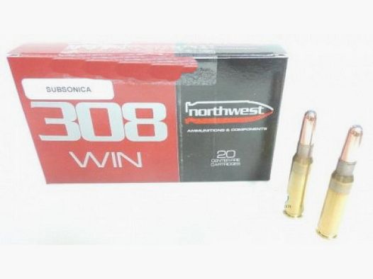 Kal. 308 Northwest Subsonica 180 Grain Packung 20 Stk.