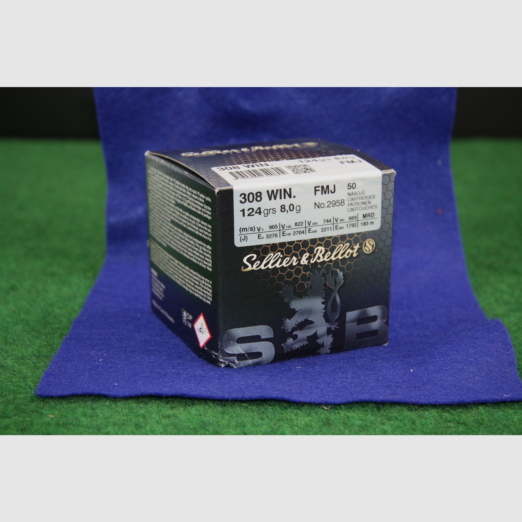 Sellier & Bellot .308 FMJ 124gr / 8g 50 pièces
