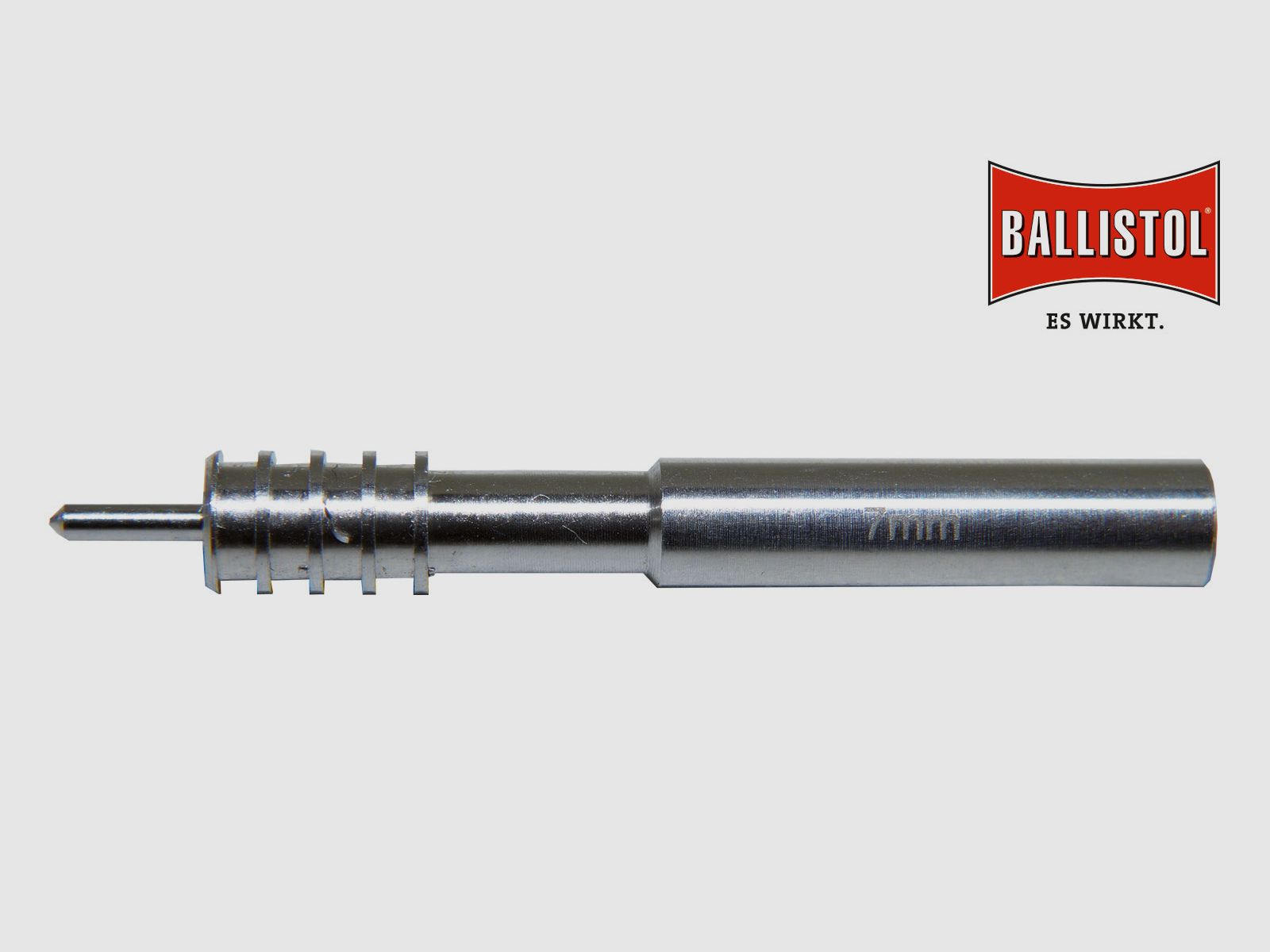 Adaptador de parche Ballistol de aluminio, Ø 7,0 mm (rosca interna de 1/8")