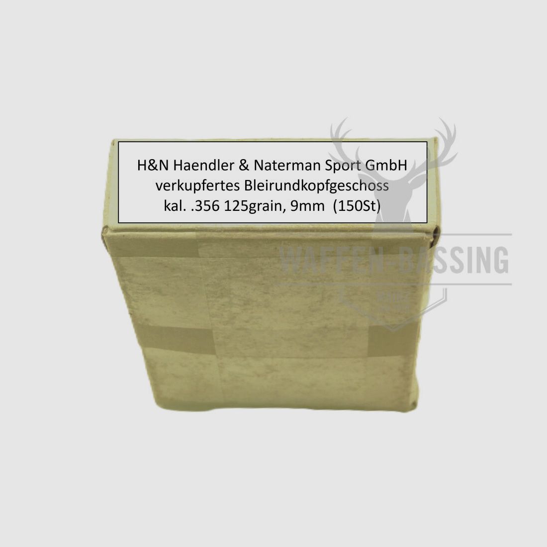 H&N Haendler und Naterman Sport GmbH proiettile a testa tonda in piombo placcato rame, cal. .356, 125 gr, HS