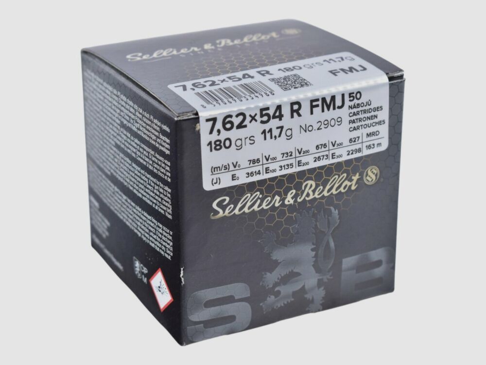 Sellier & Bellot 7.62x54R FMJ 180grs / 11.7g