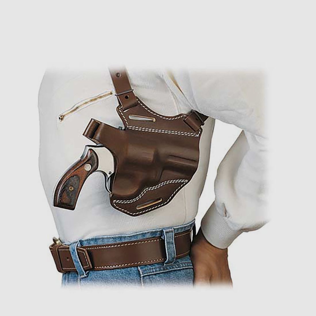 Gürtelholster / Schulterholster MULTI VARIO Glock 20/21/29/30, Zoraki 917-Braun-Linkshänder