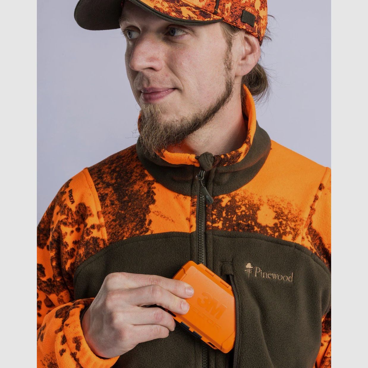 Pinewood Furudal Hunters Camou chaqueta polar naranja, imagen 2 de 3
