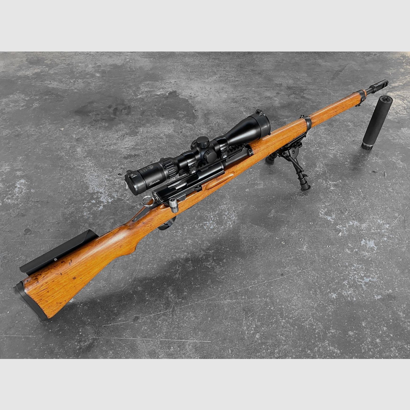 Repetiergeweer W+F, Mod. WIngold K31 precisiegeweer, kal. 7.5x55mm, volledige uitrusting, afbeelding 5 van 7