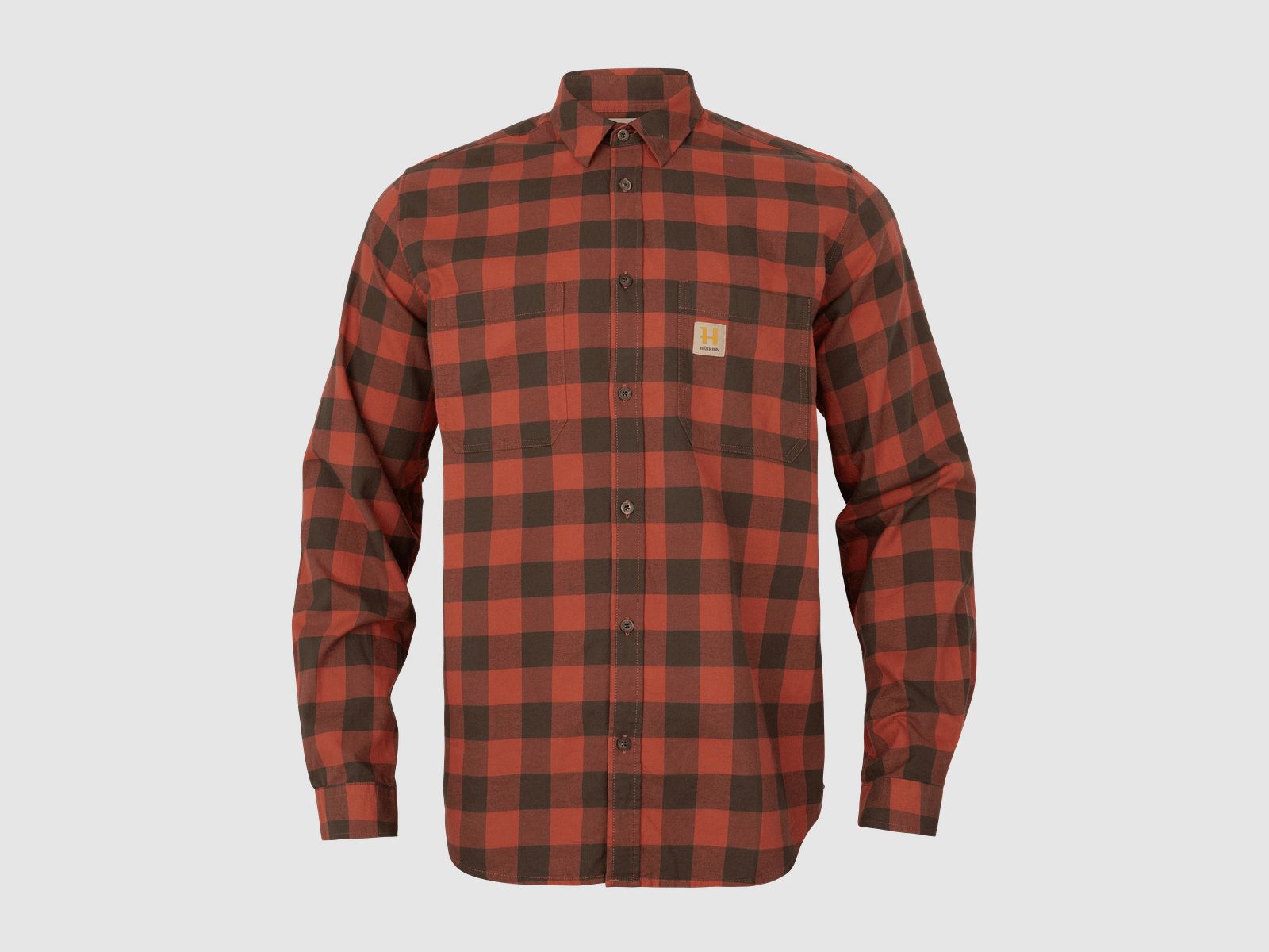 Härkila Scandinavian L/S Shirt Men Autumn Orange Check 3XL
