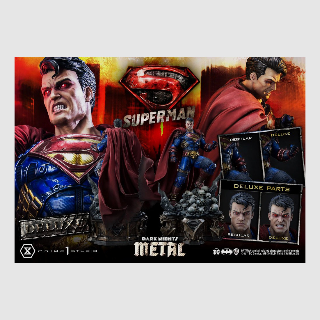 Dark Knights: Metal Statue 1/3 Superman Deluxe Bonus Ver. 88 cm | 43117