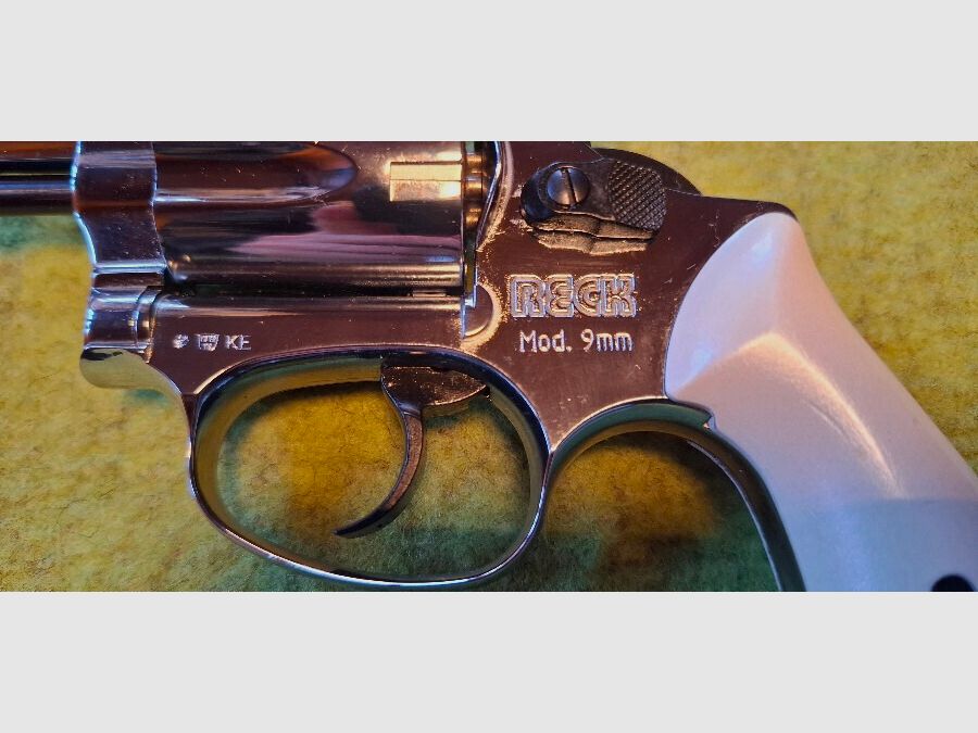 Sammler aufgepasst! Schreckschuss-Revolver Reck Chief Special Chrom (PTB 503), neuwertig ungeschossen einzigartig