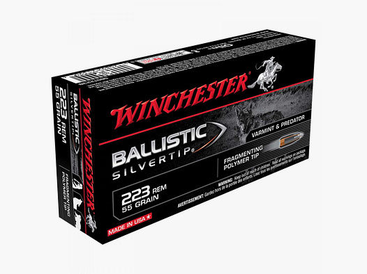 Winchester Ballistic Silvertip .223 Rem. 55GR pointe en polymère fragmentante 20 cartouches
