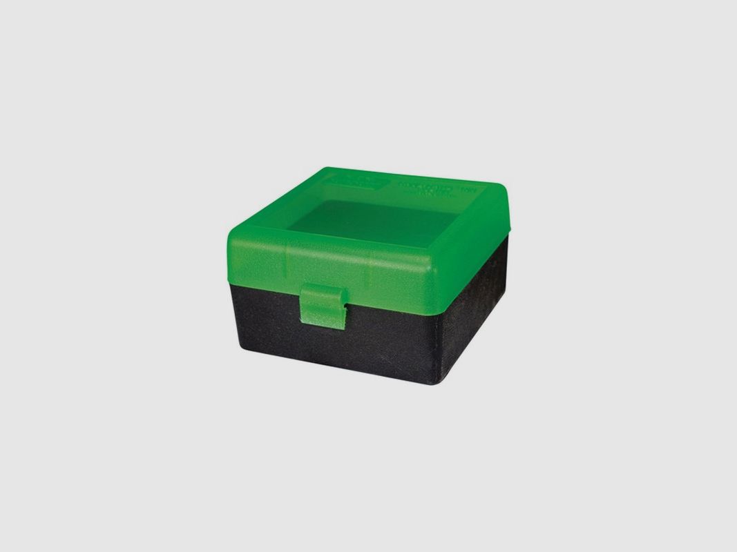 MTM CARTRIDGE BOX RM 308 / 243 / 6.5 CREED 100 PCS GREEN/BLACK