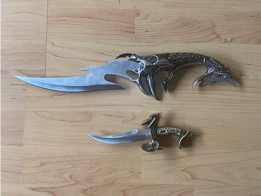 Fantasy knives display knives used