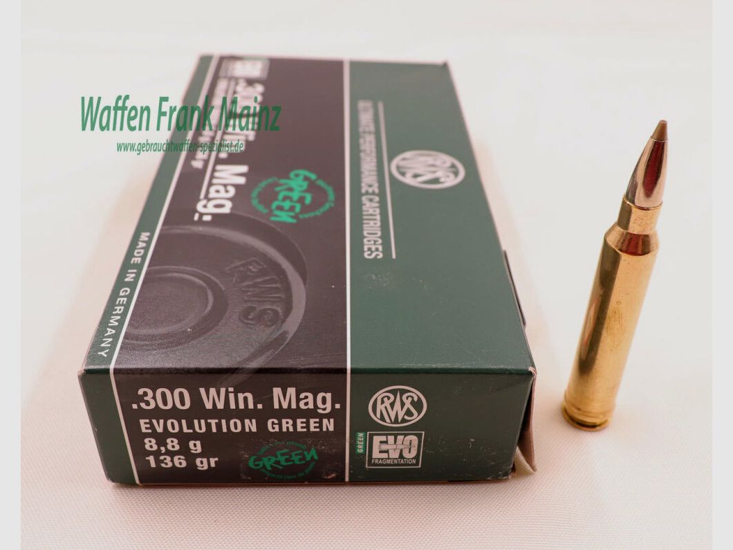 RWS (WZd.Fa.Rottweil) partial pack with 13 cartridges .300WinMag Evolution