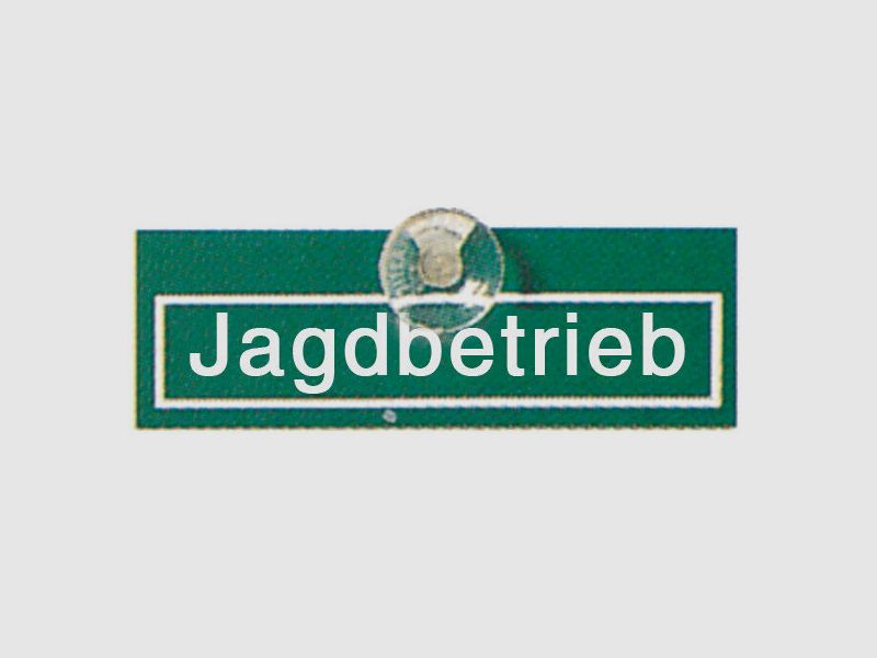 Autoschild Jagdbetrieb