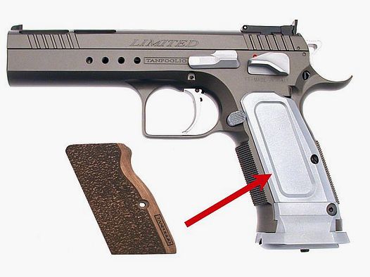 TANFOGLIO Griffschalen Nußbaum mit Fischhaut f. Limited HC mit Jetfunnel