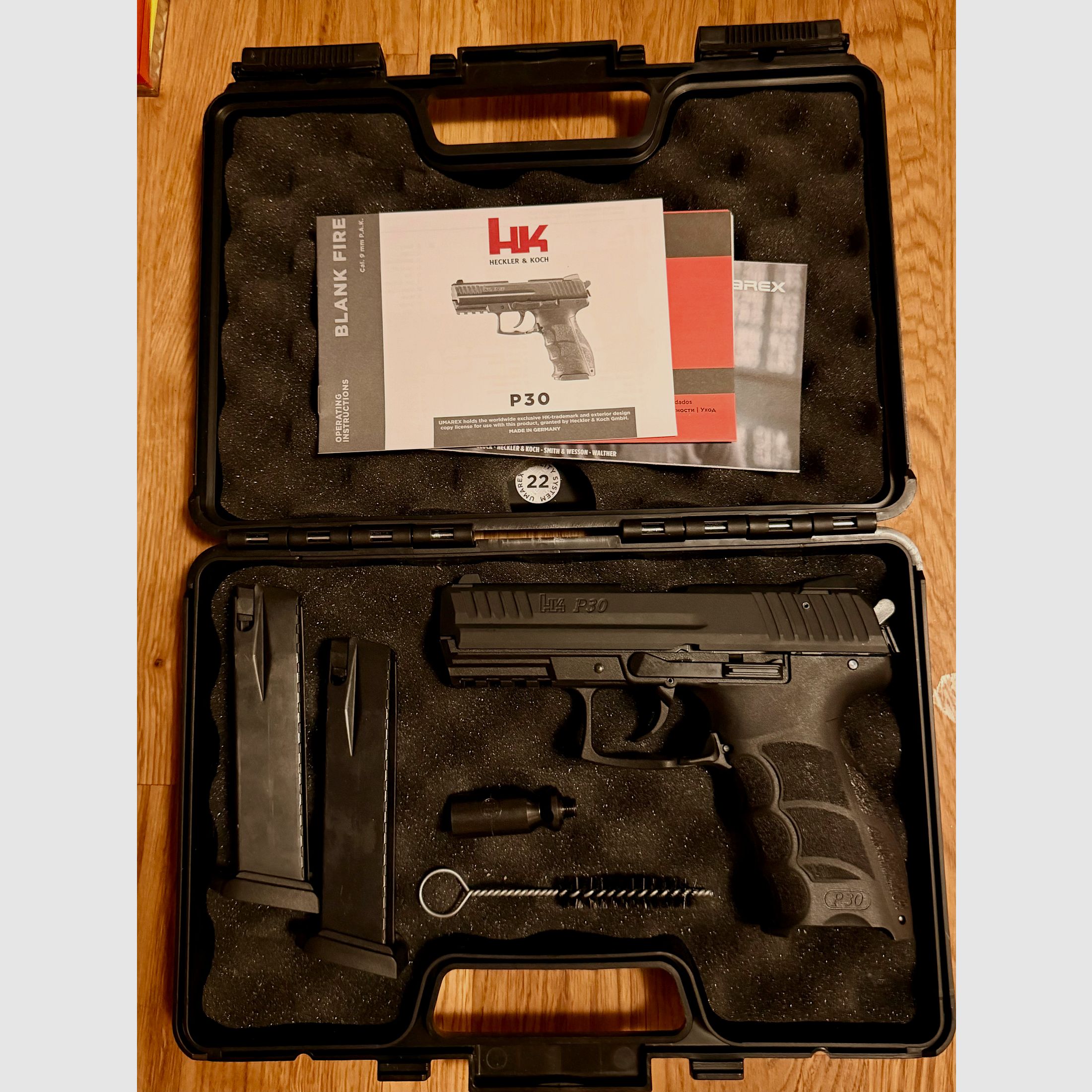 Umarex Heckler & Koch P30 blank firing pistol – caliber 9 mm P.A.K.