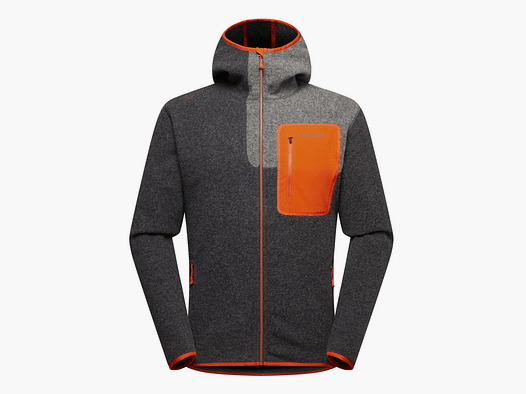 SWEAT – LA SPORTIVA – AGON HOODY M Carbon/Tomate Cerise