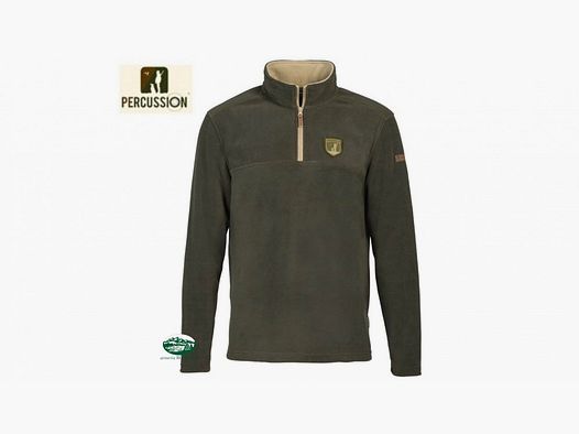 PERCUSSION Maglia pile mezza zip Husky colore verde 15153N