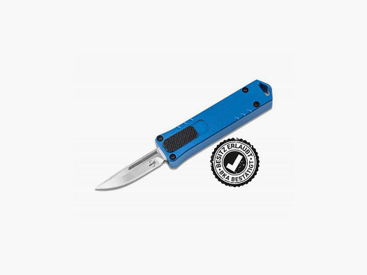 Böker Plus Micro USB OTF Blau Automatik Springmesser BKA legal