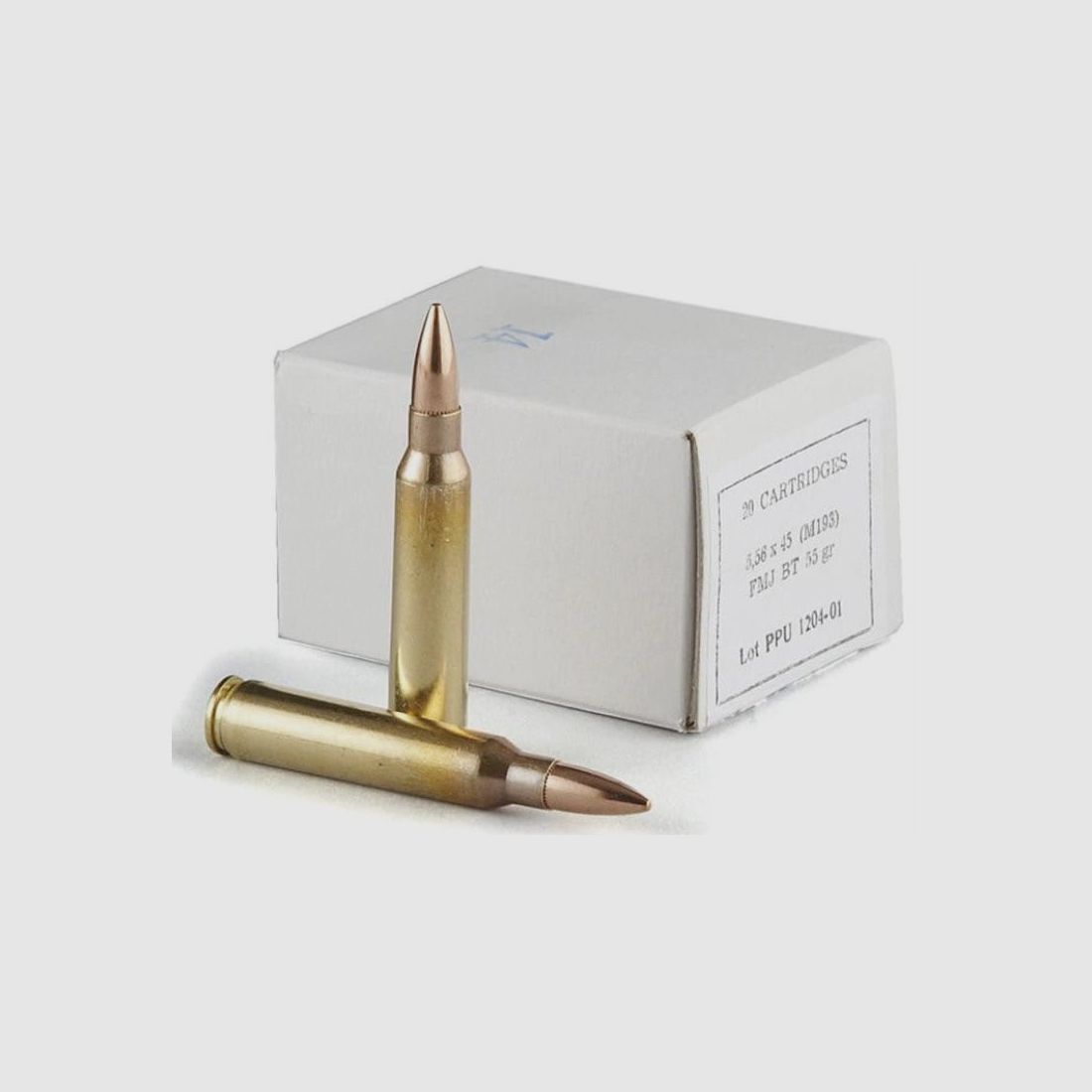 PRVI/PPU 5,56x45 M-193 Ball 55 grs - FMJ Vollmantel Military - 20er Pack