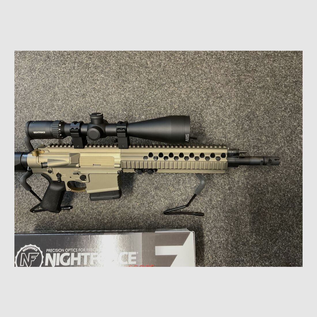 Waffen Burk BR10 308Win 12,5Zoll mit Nightforce Optik 4-14X56 4A