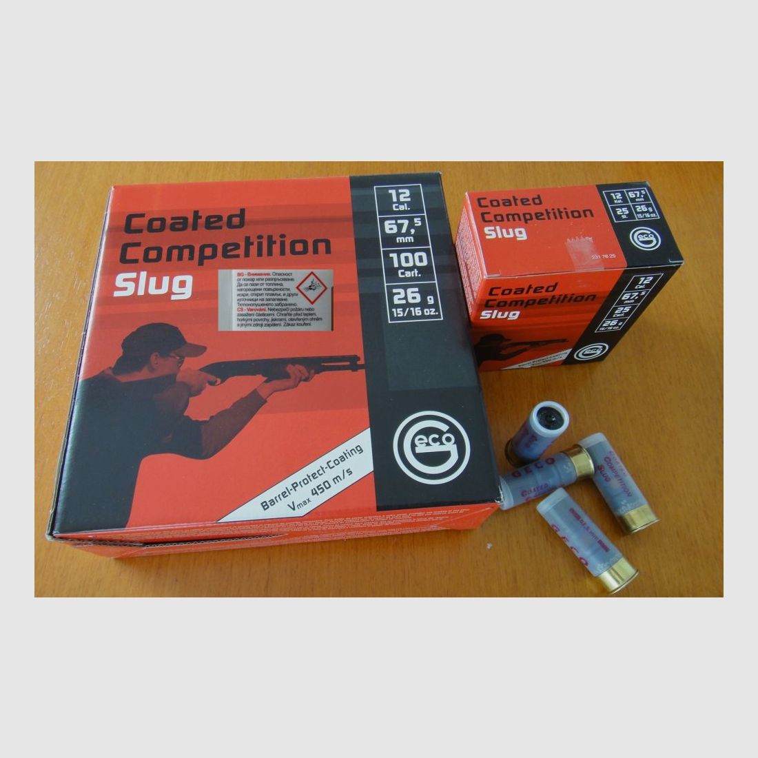 GECO 100 pièces de balles de fusil Geco 12/67,5 Coated Competition