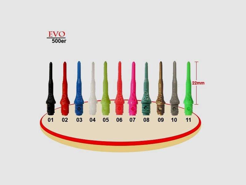 Dartpoint EVO punten blauw 500 stuks dart & accessoires