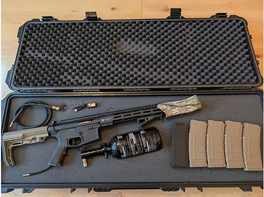 Wolverine MTW 10" HPA Set – Maxx HopUp, Phylax Regulator, DYE Tank, Top Zustand