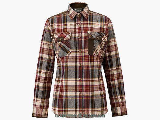 Pinewood Bluse Prestwick Exclusive  Bordeaux/Beige
