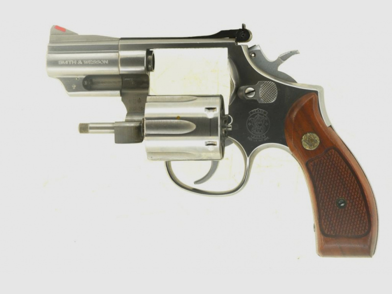 Revolver Stupsnase Fangschusswaffe Smith & Wesson Mod. 66-2 Kal. .357 Magnum Bj. 1983, stainless, 1a