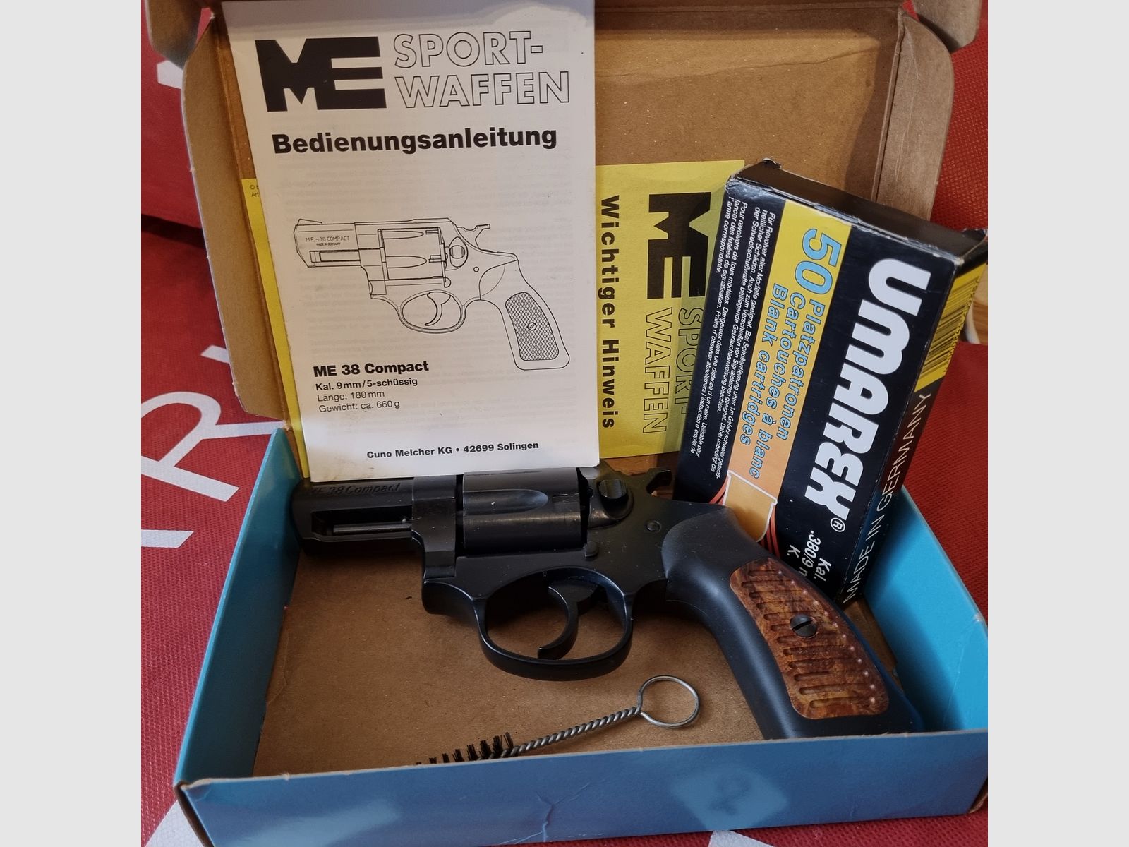 ME38 Compact, zzgl. 50 Schuss, PTB 797, alte Ausführung.